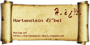 Hartenstein Ábel névjegykártya