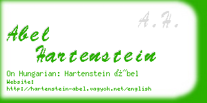 abel hartenstein business card